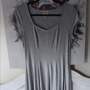 Light Gray Comfy Flowy Medium Dress